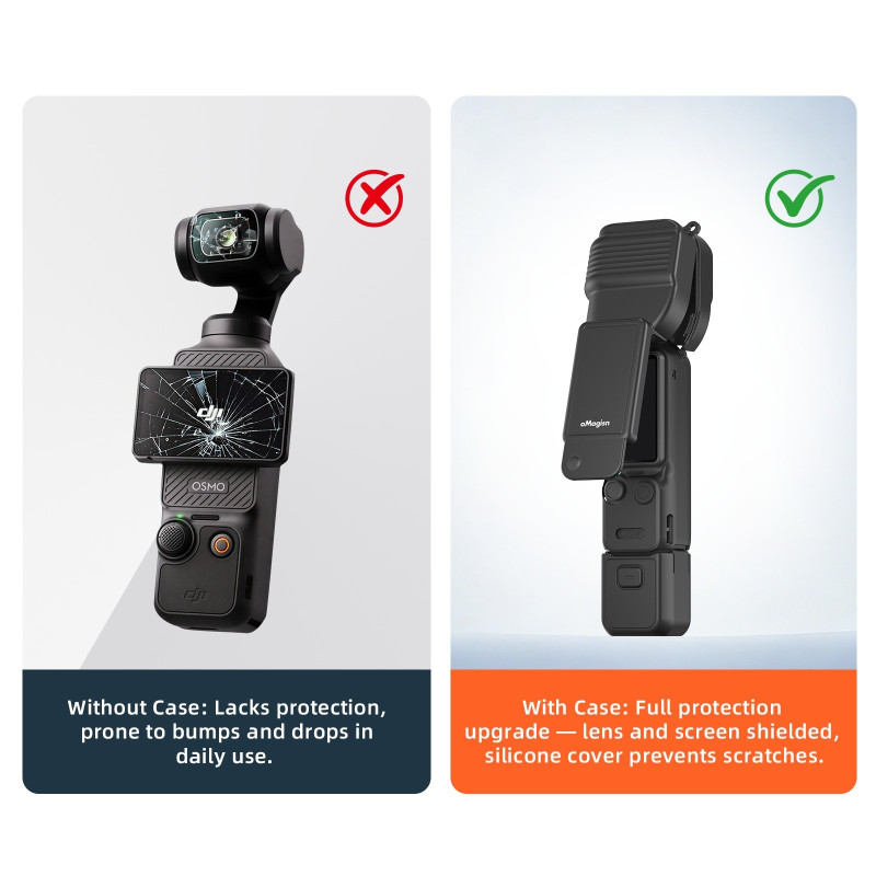 3-in-1 Protective Case/Shell for DJI Osmo Pocket 4 Action Camera