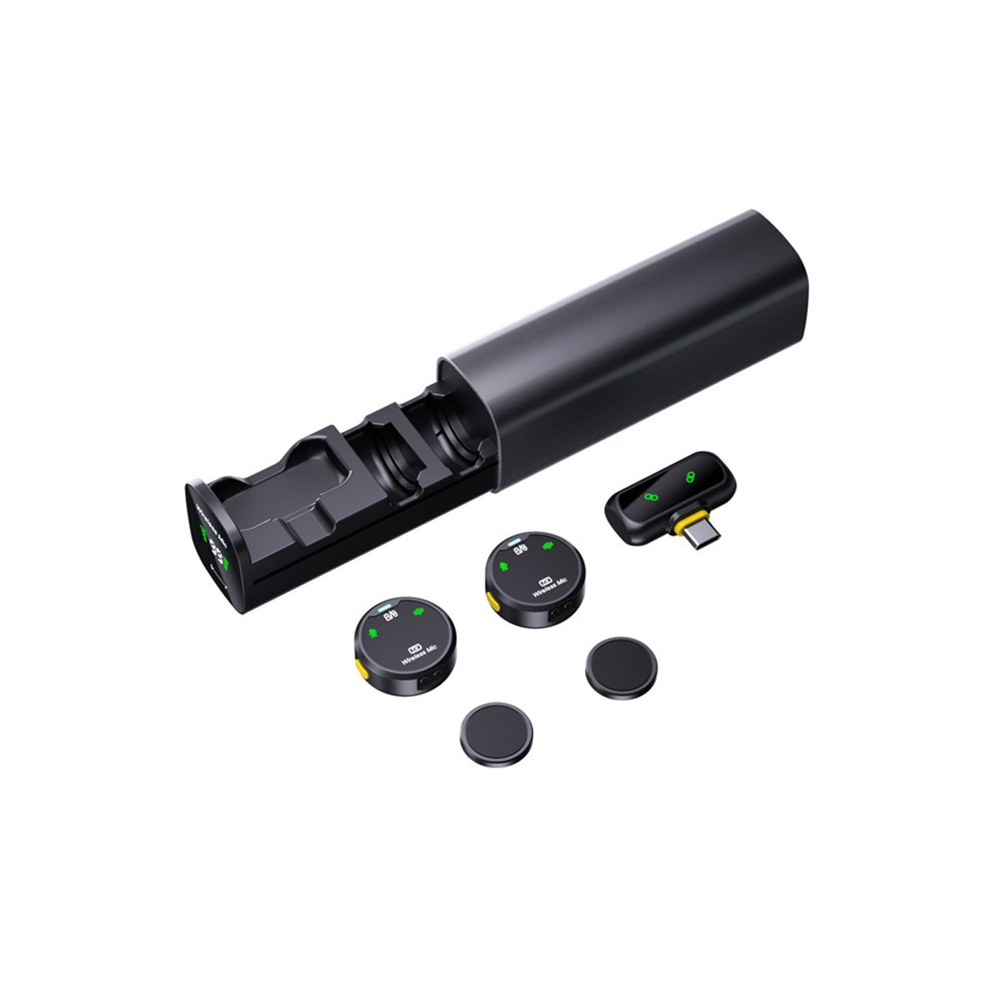 Trådløs mikrofon med støjreduktion og USB-C-tilslutning – 2 mikrofoner + 1 modtager