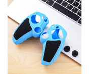 Playstation 5 / PS5 Silikon Skin Skal Fodral Anti-Slip Skydd + Joystick Caps - Vit