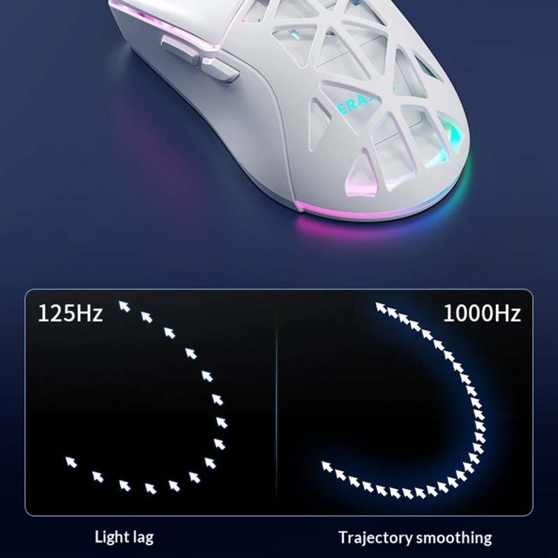 ERAZER Lightweight RGB Gaming Mouse – Wired, 7 Buttons, 12,800 DPI
