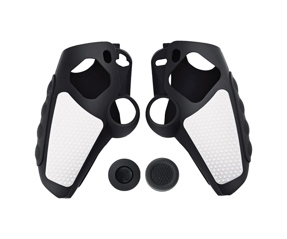 Playstation 5 / PS5 Silikon Skin Skal Fodral Anti-Slip Skydd + Joystick Caps - Svart