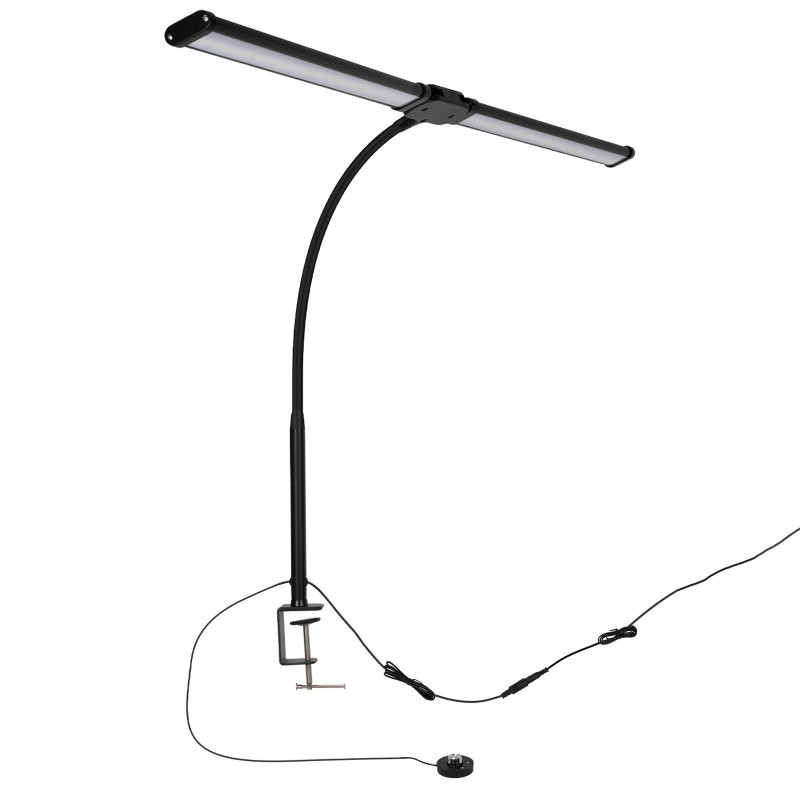 Dimbar LED-bordlampe med klemme og fjernkontroll