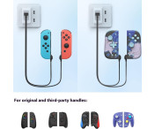Laddarkabel kompatibel med Nintendo Switch OLED Joy-Con Controller 2 i 1 USB