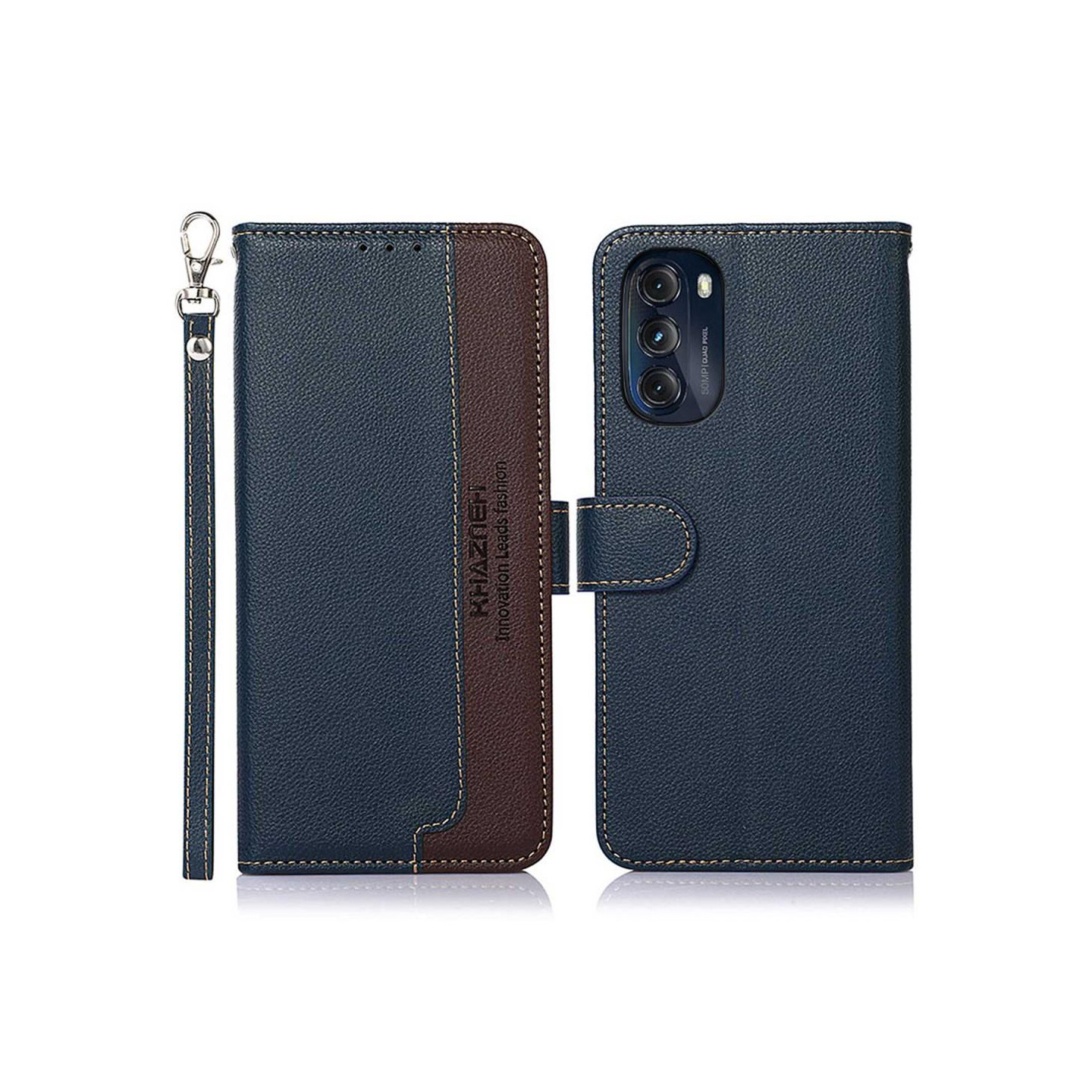 KHAZNEH telefoncover til Motorola Moto G 5G 2022 - Blå/brun