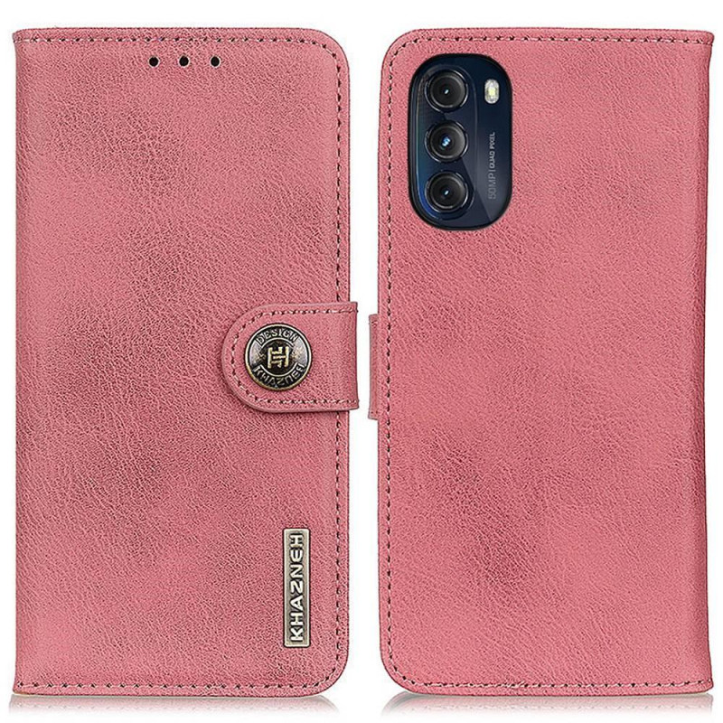 KHAZNEH Wallet Stand Case for Motorola Moto G 5G 2022 - Pink