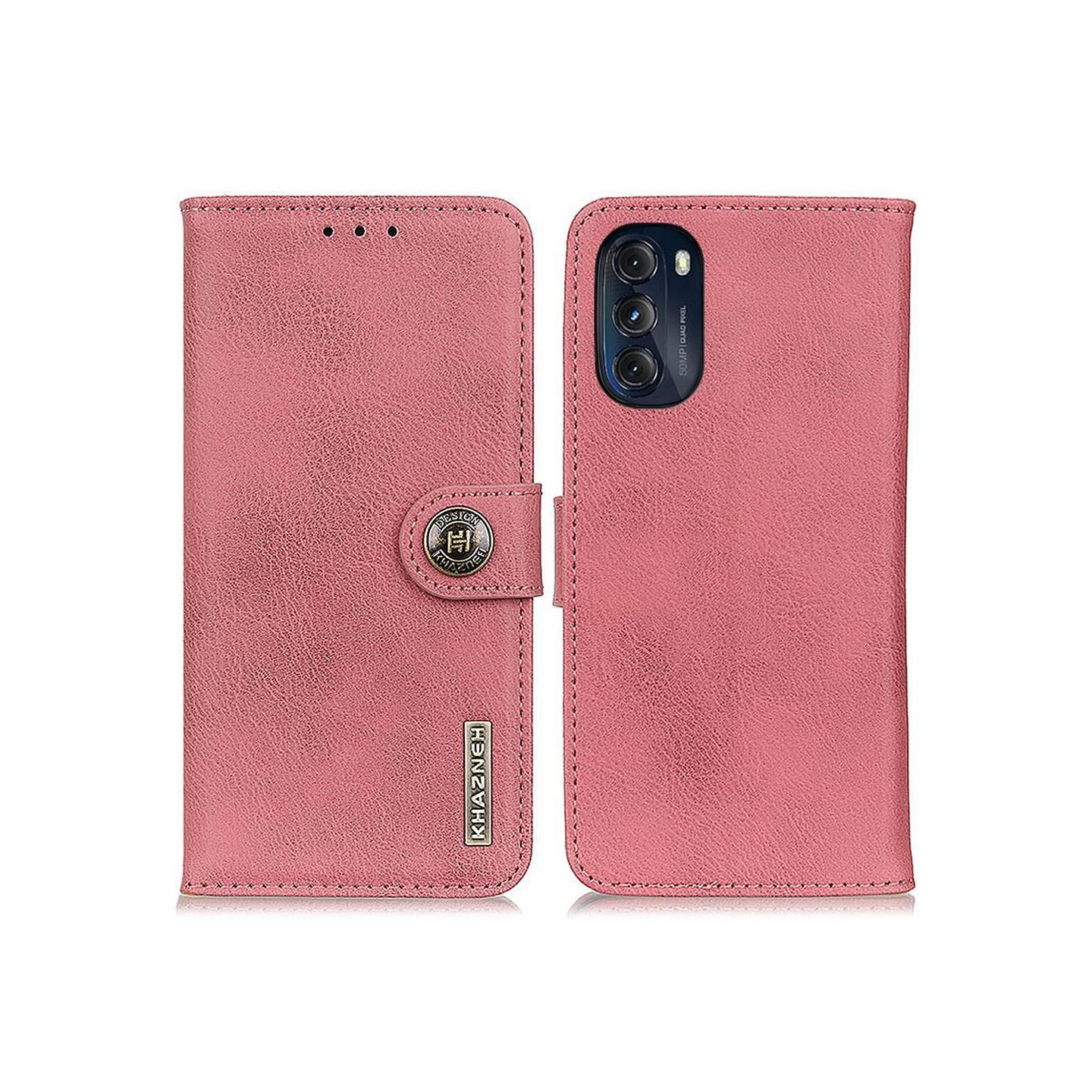 KHAZNEH Motorola Moto G 5G 2022 Lommebok - deksel - Rosa