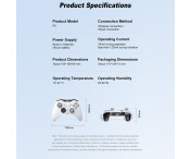 Bluetooth trådlös spelkontroll med mottagare Kompatibel med Steam PC Android iOS Nintendo Switch - Vit