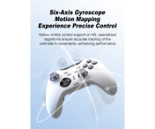 Bluetooth trådlös spelkontroll med mottagare Kompatibel med Steam PC Android iOS Nintendo Switch - Vit