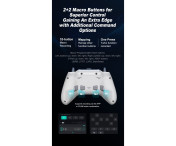 Bluetooth trådlös spelkontroll med mottagare Kompatibel med Steam PC Android iOS Nintendo Switch - Rosa