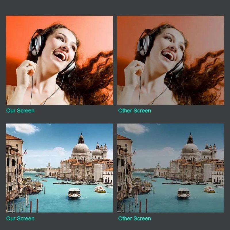 16:9-projektionslærred, 72 tommer – 159 x 90 cm, sammenfoldeligt lærred til hjemmebiograf