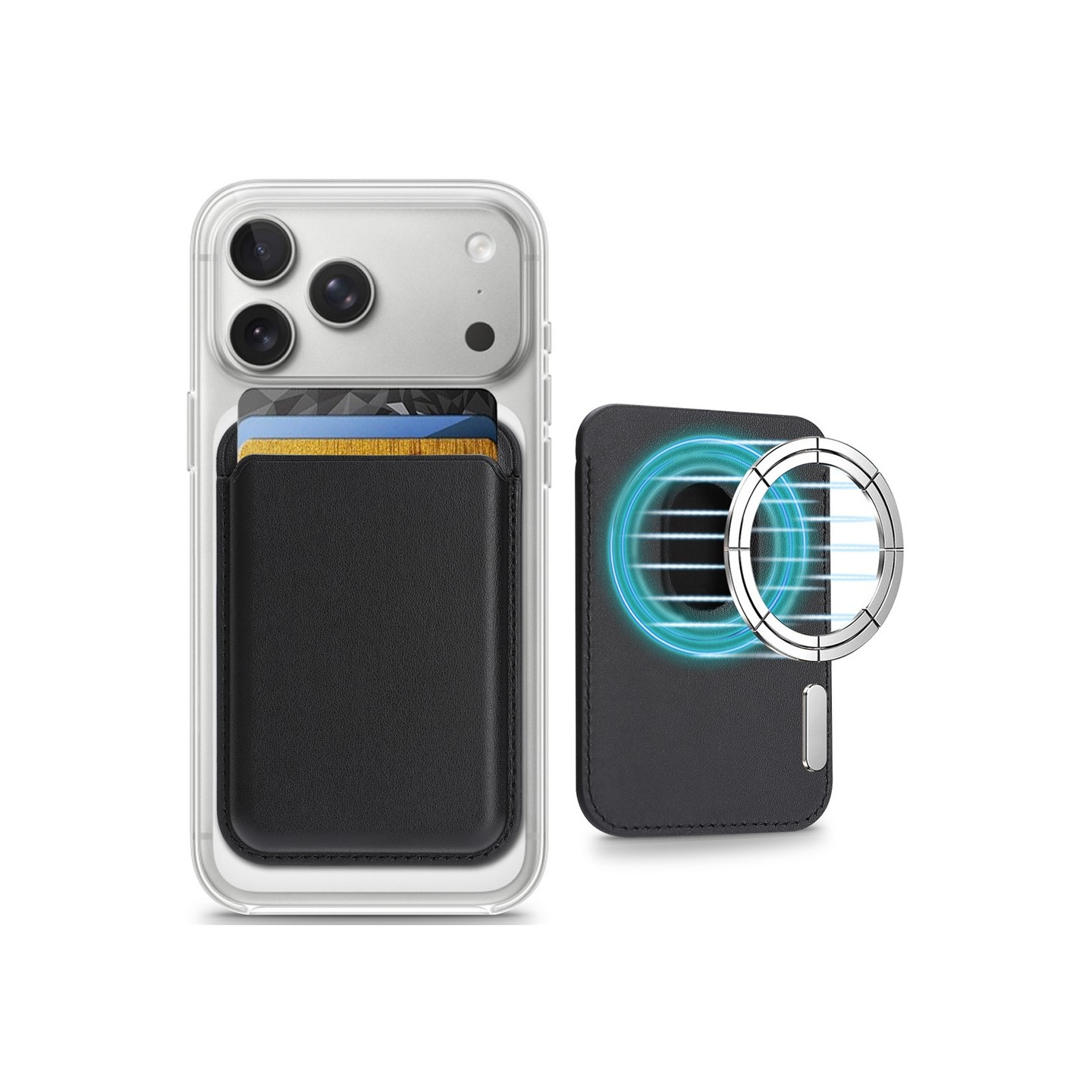 Slank magnetisk kortholder for iPhone 17, 16, 15, 14, 13 og 12