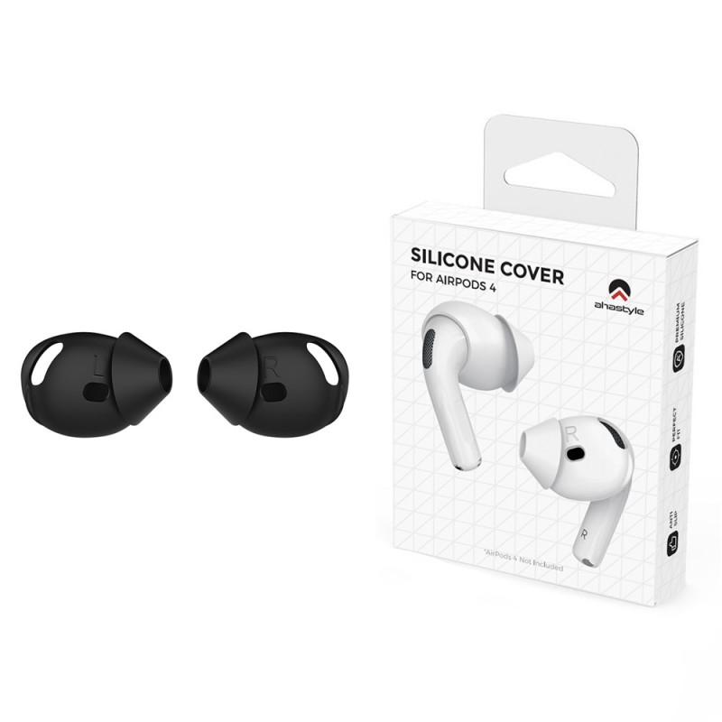 Sklisikre ørepropper i silikon til AirPods 4 – sklisikre og støyisolerende.