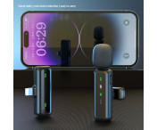 Trådlös Lavalier-mikrofon Brusreducerande 1 sändare + 1 mottagare - USB-C-kontakt