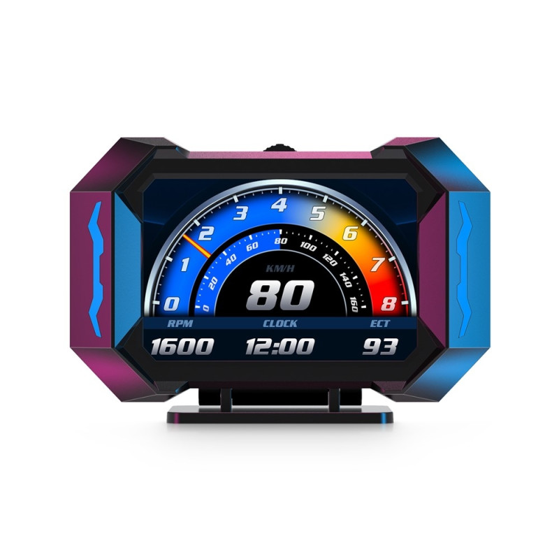 Speedometer HUD OBD/LCD, water temperature, fuel consumption, inclinometer