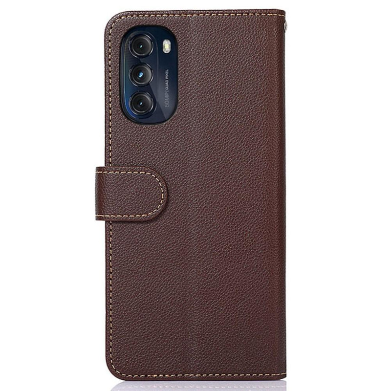 KHAZNEH Phone Cover for Motorola Moto G 5G 2022 - Brown/Blue