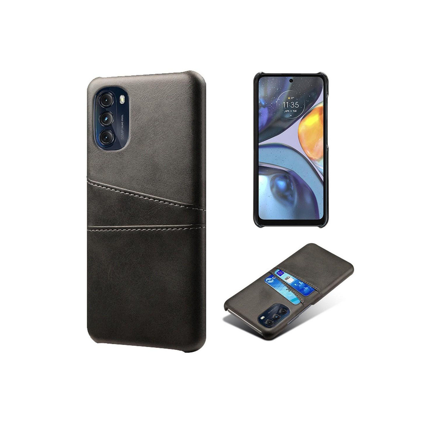 Motorola Moto G 5G 2022 Deksel med Kortspor - Svart