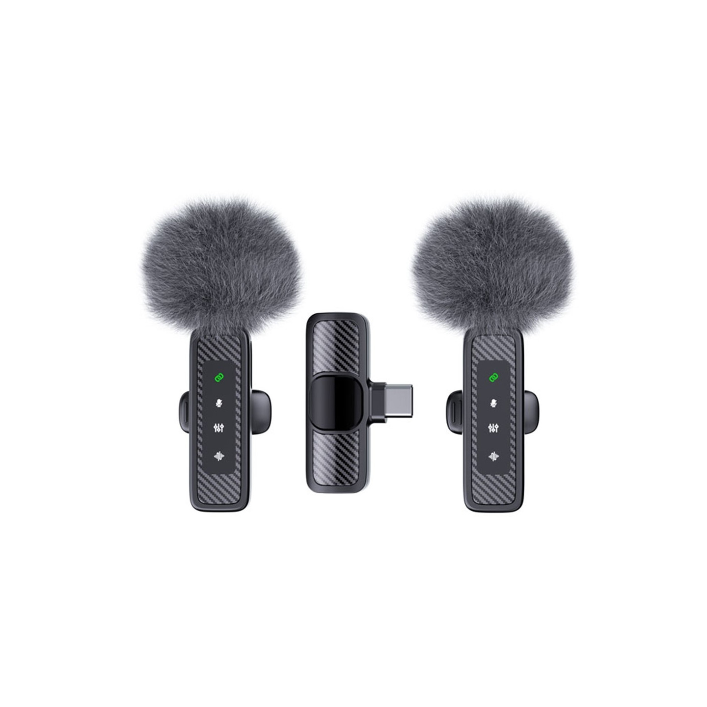 Trådløs myggmikrofon (2,4 GHz) USB-C – 2 mikrofoner + 1 mottaker