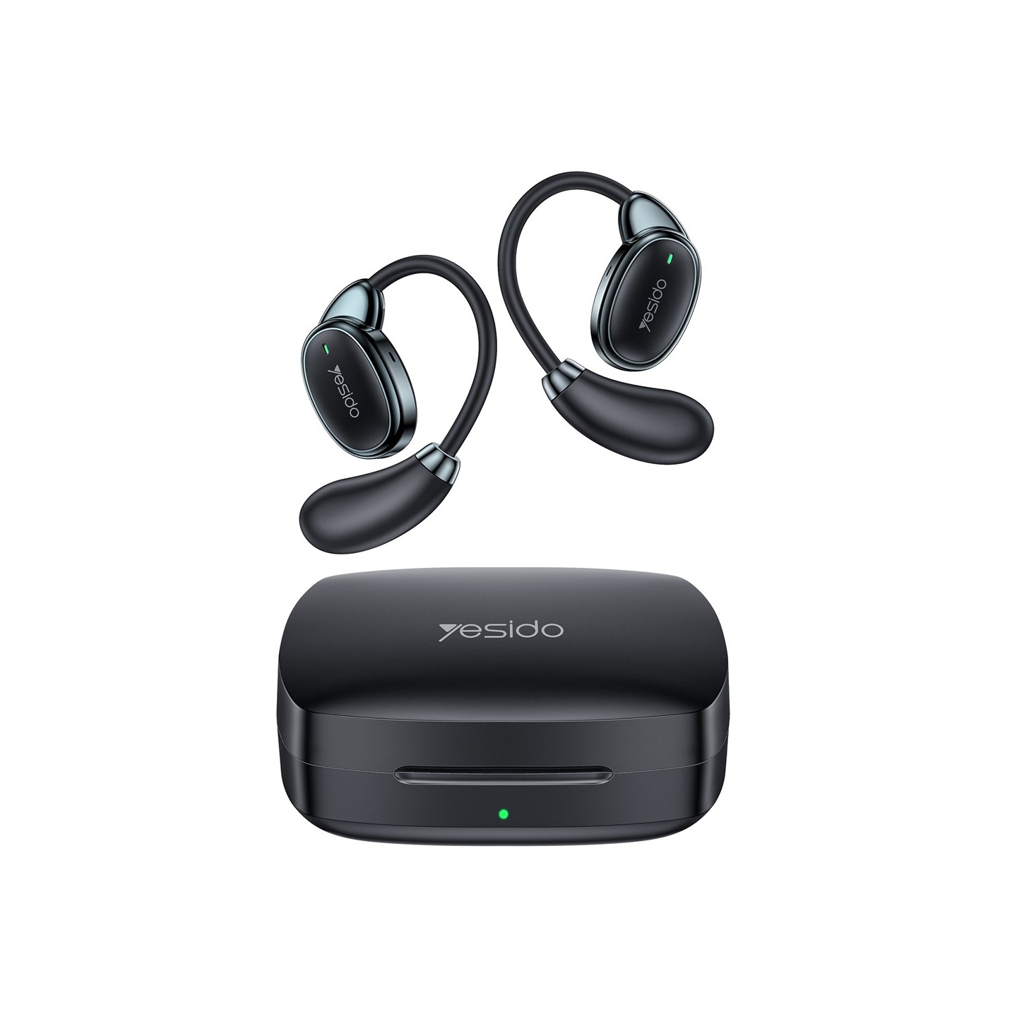 YESIDO Translation Headset – Bluetooth AI Translation Open-Ear – Black