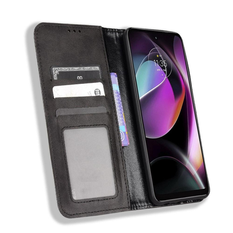 Wallet Stand Flip - telefonetui til Motorola Moto G 5G 2022 - Sort