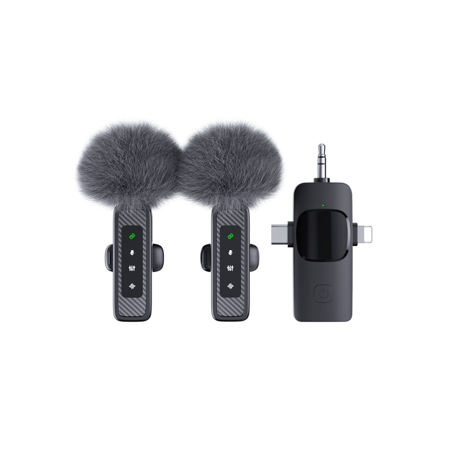 Lavalier Microphone (USB-C/Lightning/3.5mm TRS) – 2 Microphones, 1 Receiver