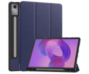 För Lenovo Idea Tab Pro Fodral Tri-Fold Stativ Skal med pennhållare - MörkBlå