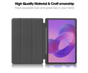 För Lenovo Idea Tab Pro Fodral Tri-Fold Stativ Skal med pennhållare - Rose Gold