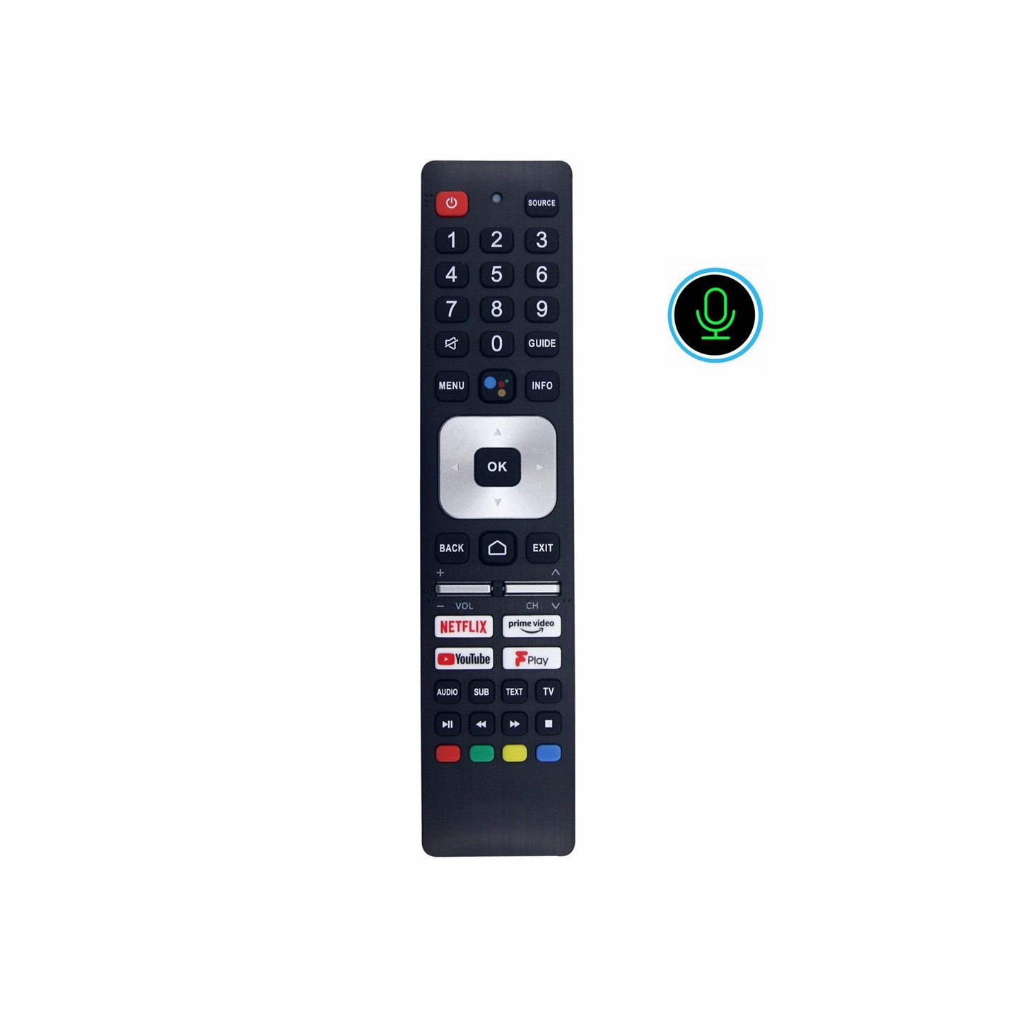 TV fjernbetjening Erstatning til erstatning for RMC0139N til Sharp TV-stemmefunktion