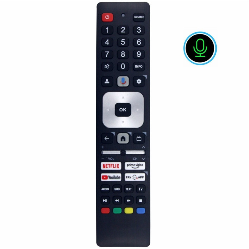 TV fjernbetjening Erstatning til erstatning for RMC0147N til Sharp TV-stemmefunktion
