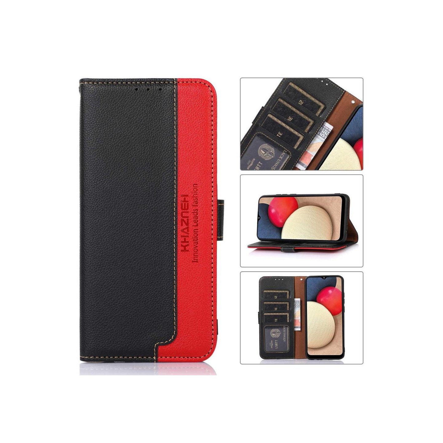 KHAZNEH Phone Cover for Sony Xperia 1 IV - Black/Red