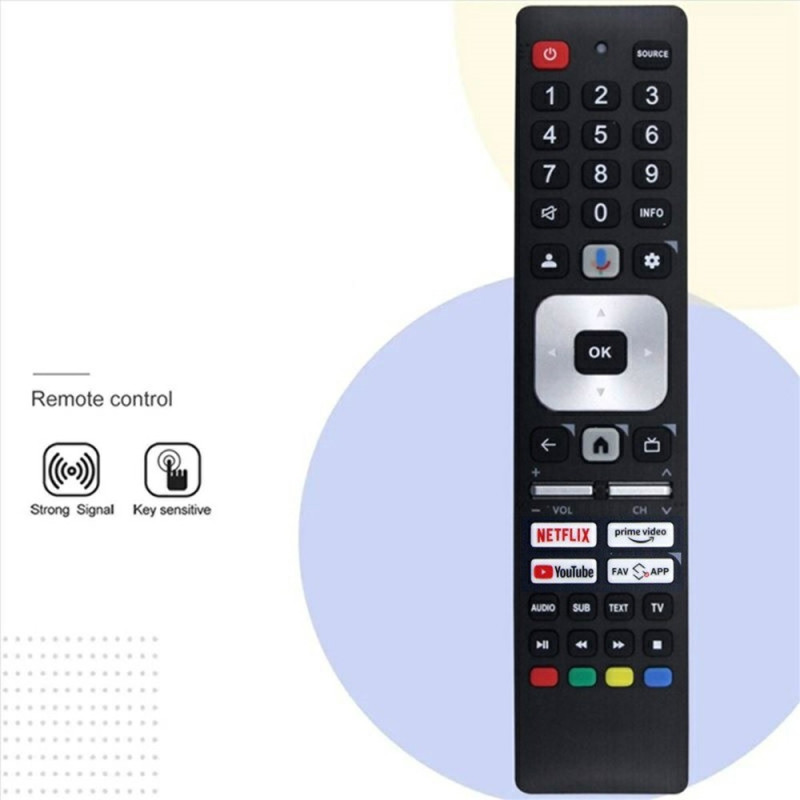 TV fjernbetjening Erstatning til erstatning for RMC0147N til Sharp TV-stemmefunktion
