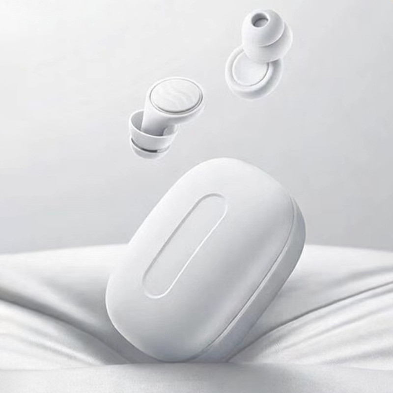 Sove hovedtelefoner – In-ear-hovedtelefoner til søvn – Ørepropper med 50 dB støjreduktion – Hvid