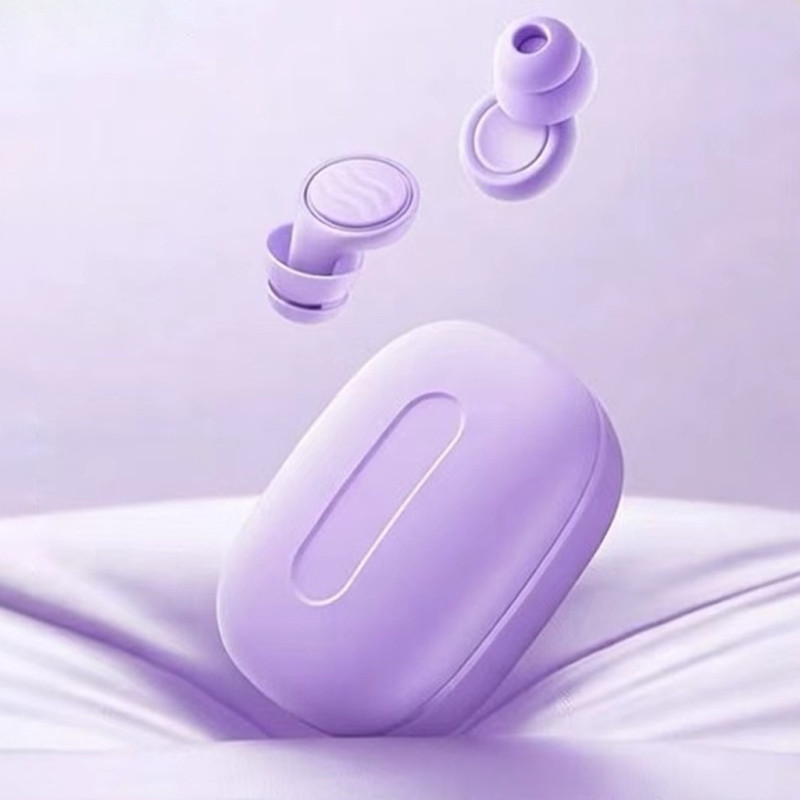 Sove hovedtelefoner – In-ear-hovedtelefoner til søvn – Ørepropper med 50 dB støjreduktion – Lilla