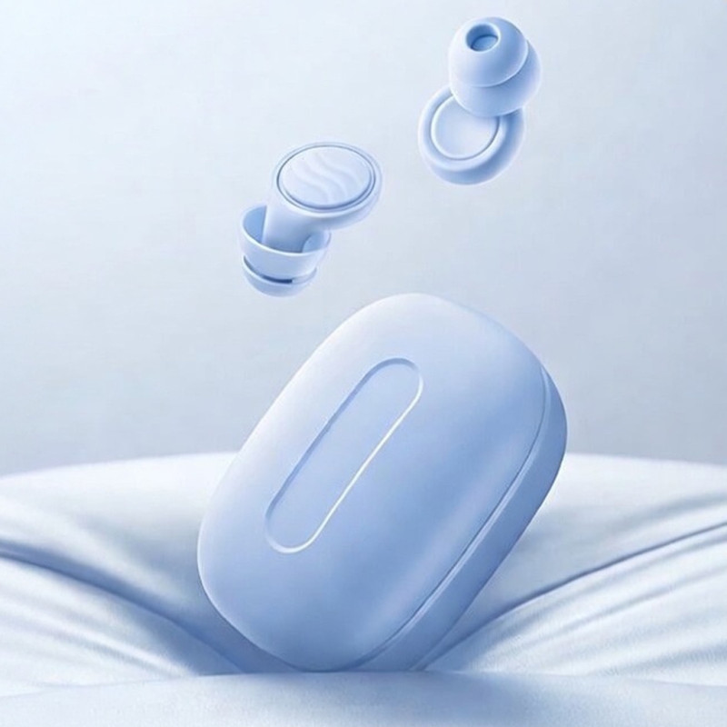 Sleep Headphones – In-ear Headphones for Sleeping – Earplugs with 50 dB Noise Reduction – Blue