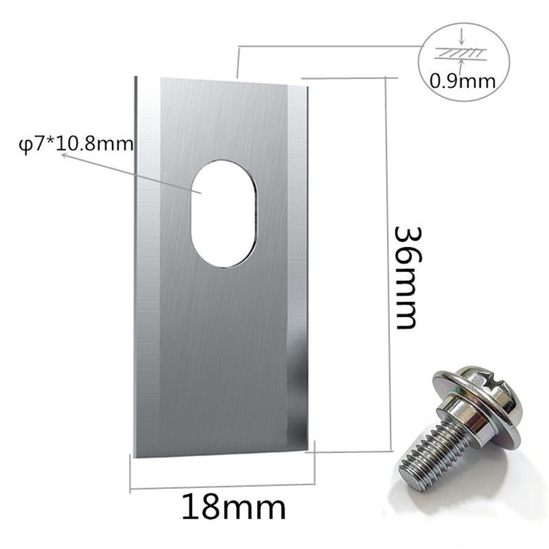 12 udskiftningsknive til Dreame A1 A2 Mova 600 1000 robotplæneklippere (36x18x0,9 mm)