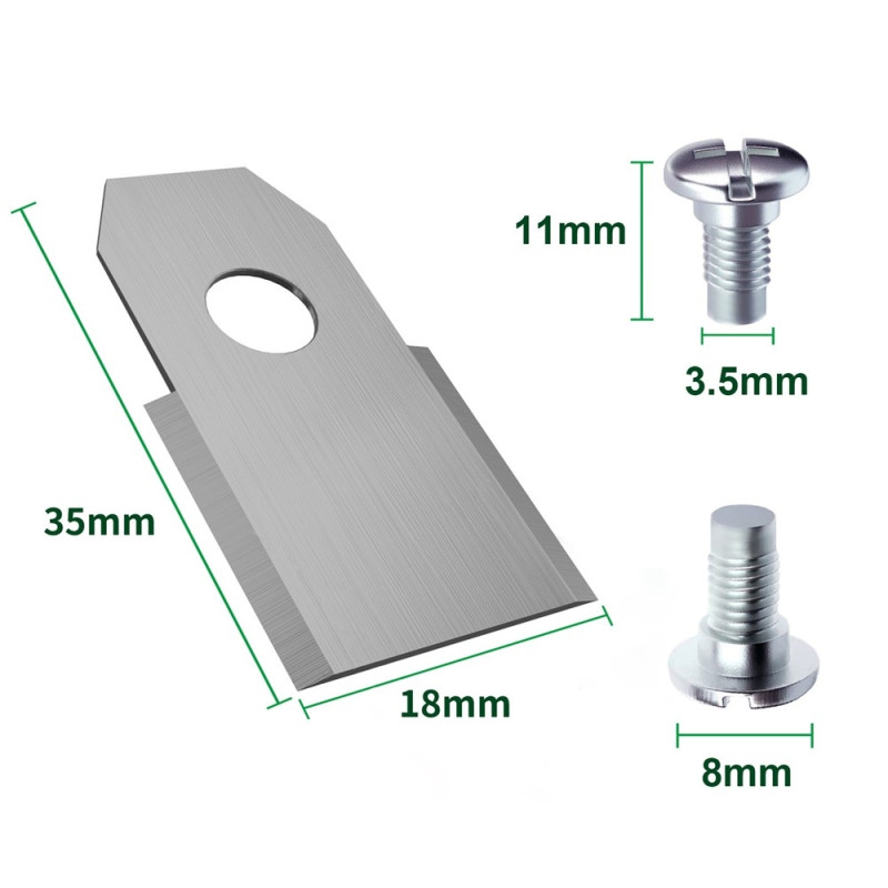 30 reserveknive (35 x 18 mm) til robotplæneklippere fra Husqvarna, Gardena og McCulloch