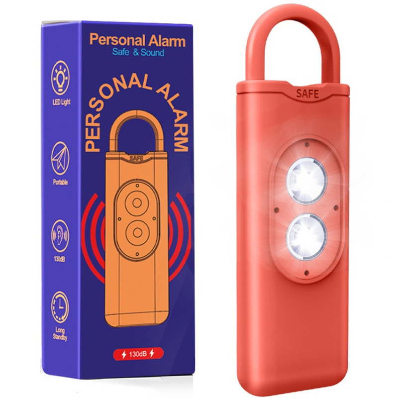 130 dB Emergency Alarm – Loud Personal Safety Alarm for Self-Defense – Red