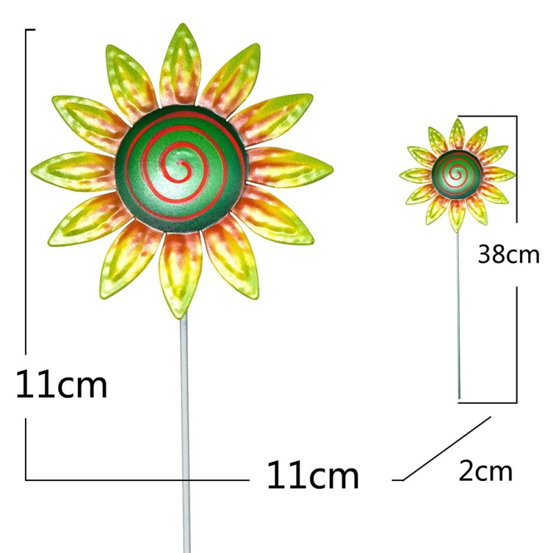 Garden ornament patio decoration Flower shaped potted plants wrought iron – Yellow
