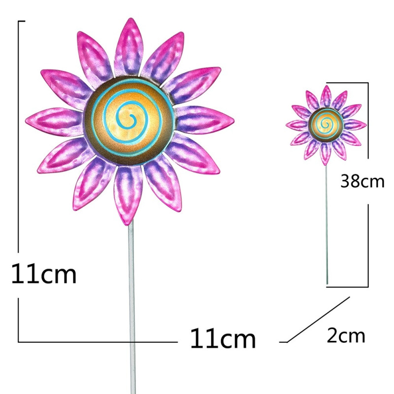 Hagepynt og terrasseinnredning – Blomsterformet plantestativ i smijern – Rosa