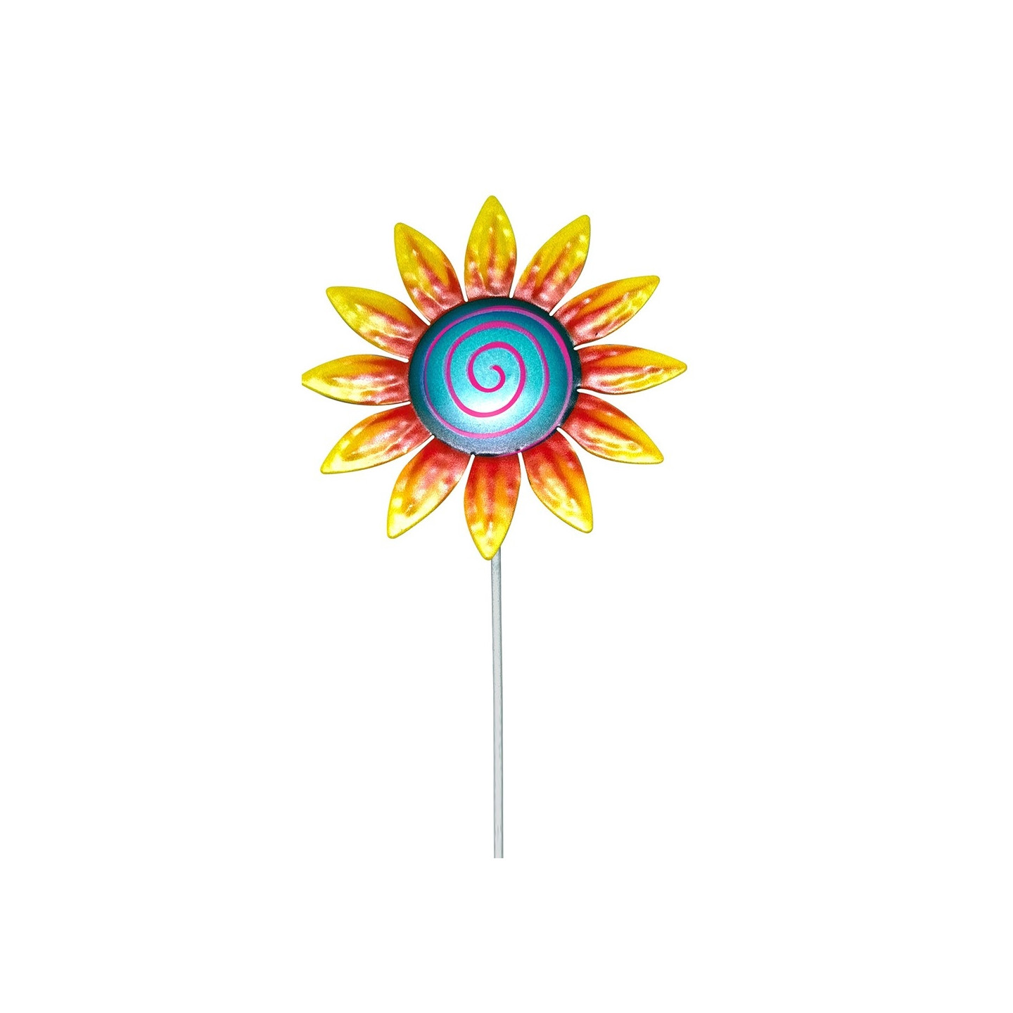 Garden ornament patio decoration Flower shaped potted plants wrought iron – Orange
