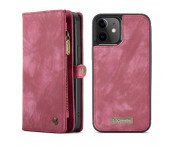CASEME iPhone 12 Mini Retro plånboksfodral - Röd
