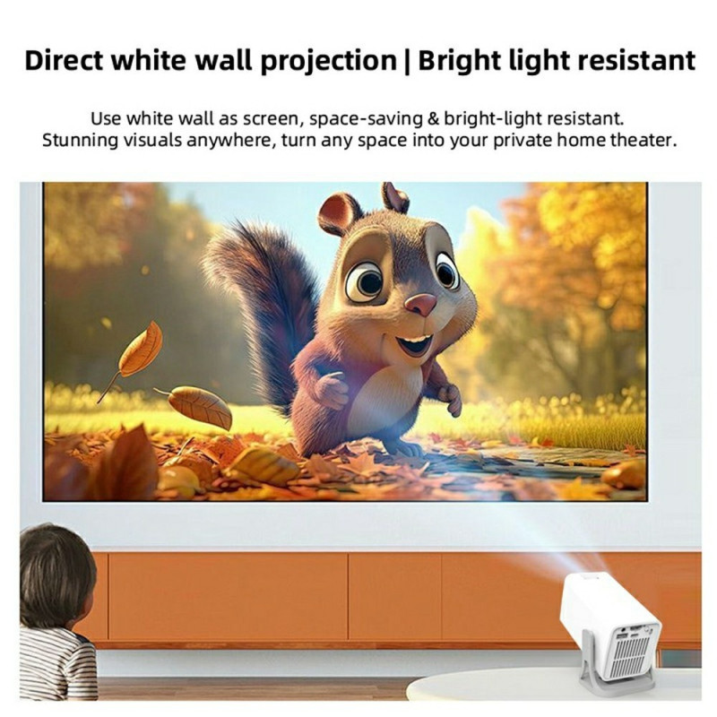 Home Theater Video Projector – Built-in 720p HD, 5G Wi-Fi, Wireless Screen Mirroring