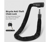 WEST BIKING Cykel Elcykel Moped Stål Lås Cykellås Kedjelås 70cm Stöldskydd MTB