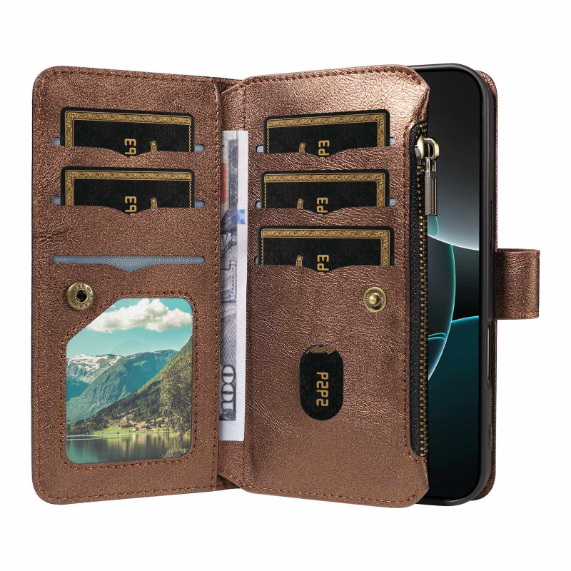 Mandala Embossed Phone Wallet Case with Wrist Strap for Sony Xperia 1 VIII