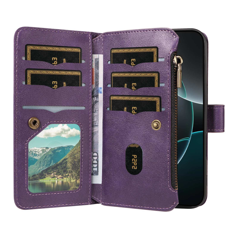 Mandala Embossed Phone Wallet Case with Wrist Strap for Sony Xperia 1 VIII