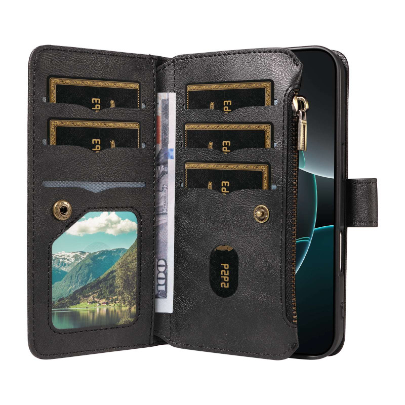 Mandala Embossed Phone Wallet Case with Wrist Strap for Sony Xperia 1 VIII