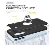 Samsung Galaxy S25 / S24 Hybrid skal med Finger Ring - Svart