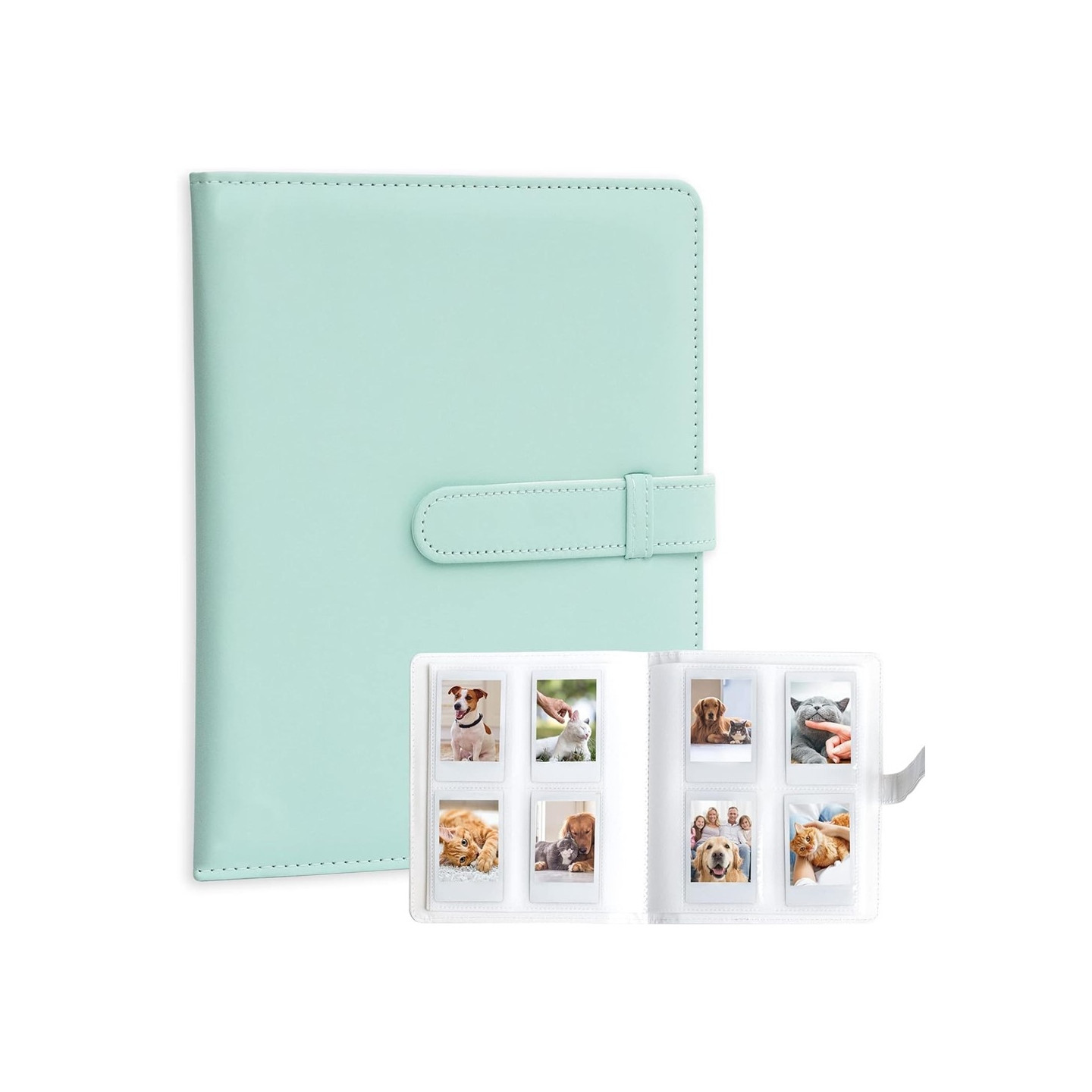 Vannbestandig fotoalbum for Fujifilm Instax Mini 12, 11, 9, 8 – plass til 256 bilder – Mynte