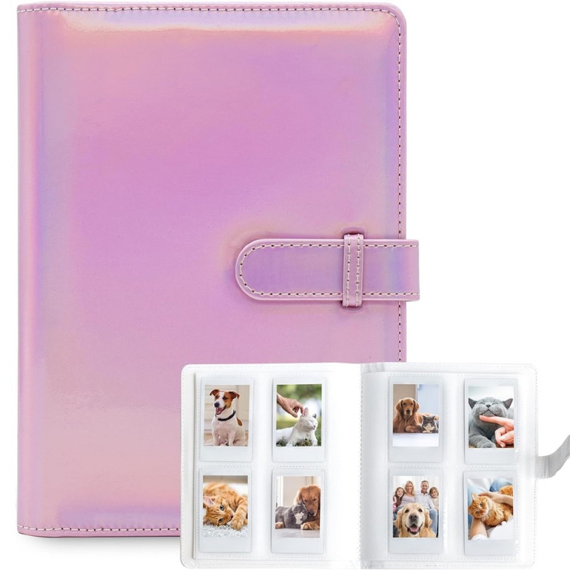 Vandafvisende fotoalbum til Fujifilm Instax Mini 12, 11, 9, 8 – plads til 256 billeder – Aurora