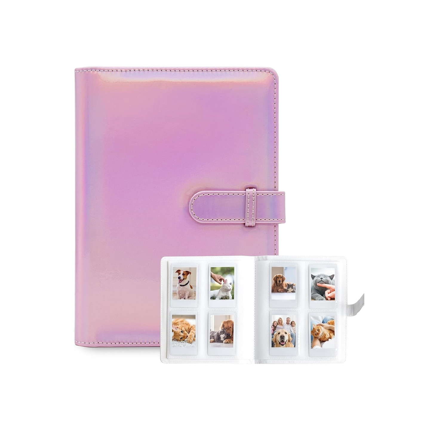 Water-resistant photo album for Fujifilm Instax Mini 12, 11, 9, 8 – holds 256 photos – Aurora