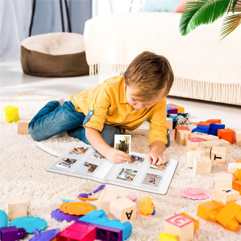 Vandafvisende fotoalbum til Fujifilm Instax Mini 12, 11, 9, 8 – plads til 256 billeder – Aurora